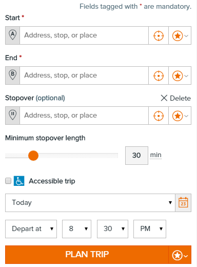 help and web accessibility trip planner triplinx ca